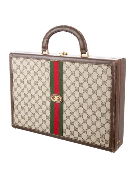 vintage gucci briefcase leather.